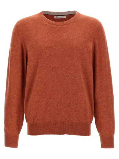 Brunello Cucinelli Cashmere Sweater Sweaters And Cardigans Orange