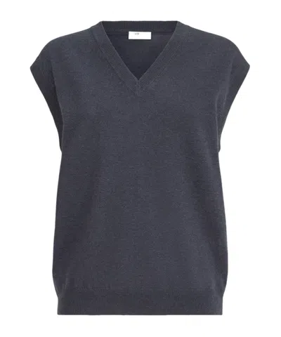 Brunello Cucinelli Cashmere Sweater Vest With Monili In Gray