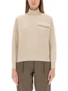 Brunello Cucinelli Regular Fit Cashmere Sweater With Refined Silhouette In White