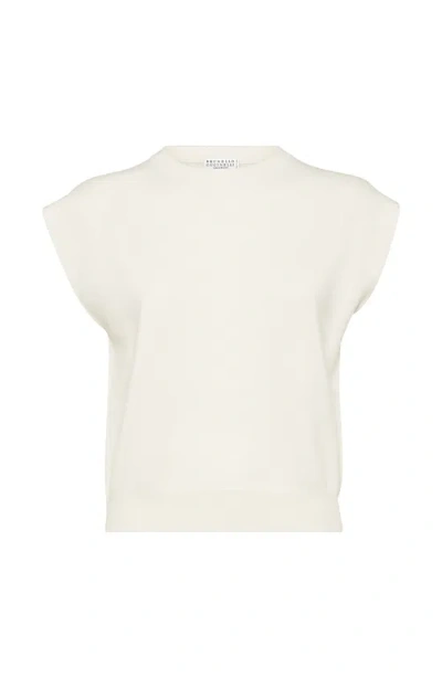 Brunello Cucinelli Cashmere Sweater In White