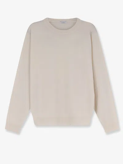 Brunello Cucinelli Cashmere Sweater In White