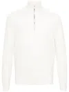 Brunello Cucinelli High-neck Ribbed-knit Sweater In White