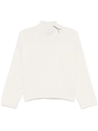 Brunello Cucinelli Cashmere Sweater In White
