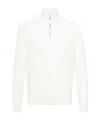 Brunello Cucinelli High-neck Ribbed-knit Sweater In White