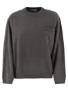 Brunello Cucinelli Women's Cashmere Sweater With Breast Pocket And Necklace In Plum