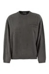 Brunello Cucinelli Women's Cashmere Sweater With Breast Pocket And Necklace In Plum