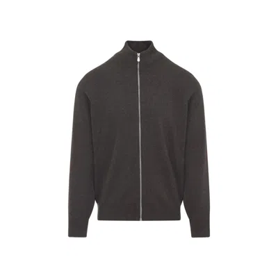 Brunello Cucinelli Cashmere Sweater With High Collar In Black