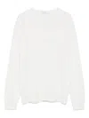 Brunello Cucinelli Cashmere Sweater With Monili In White