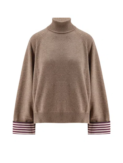 BRUNELLO CUCINELLI CASHMERE SWEATER WITH MONILI DETAIL