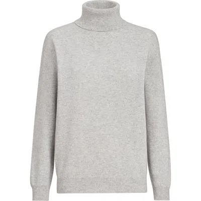Brunello Cucinelli Cashmere Sweater With Monili In Gray