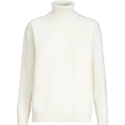 Brunello Cucinelli Cashmere Sweater With Monili In White
