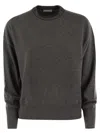 Brunello Cucinelli Cutout Bead-embellished Cashmere And Silk-blend Sweater