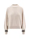 Brunello Cucinelli Cashmere Sweater With Removable Cuffs