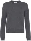 Brunello Cucinelli Round-neck And Long-sleeved Sweater In Gray