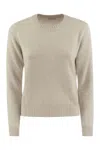 Brunello Cucinelli Women's Cashmere Sweater With Shiny Cuff Details