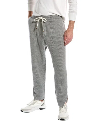 Brunello Cucinelli Cashmere Sweatpant In Gray