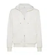 Brunello Cucinelli Cashmere-terry Cotton Zip-up Hoodie In Pattern