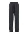 Brunello Cucinelli Cashmere Joggers Pants Gray In Black