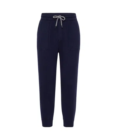 Brunello Cucinelli Cashmere Track Pants In Black