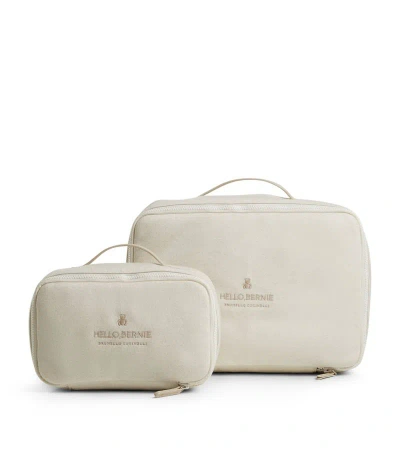 Brunello Cucinelli Cashmere Travel Bag (set Of 2) In Neutrals