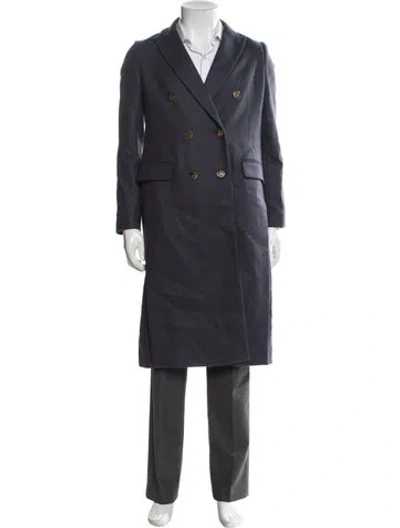 Pre-owned Brunello Cucinelli Cashmere Trench Coat W/ Tags In Gray