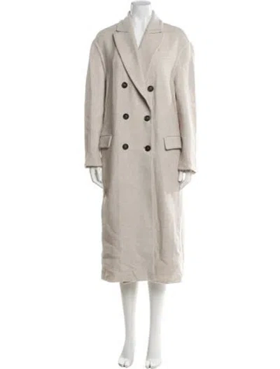 Pre-owned Brunello Cucinelli Cashmere Trench Coat W/ Tags In Neutrals