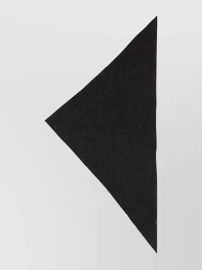 Brunello Cucinelli Cashmere Triangle Scarf And Necklace Set In Black