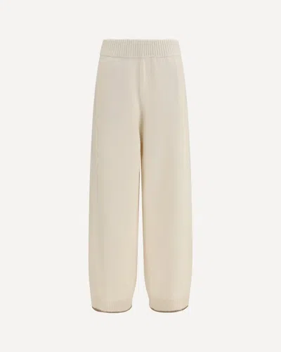 Brunello Cucinelli Cashmere Trousers In White