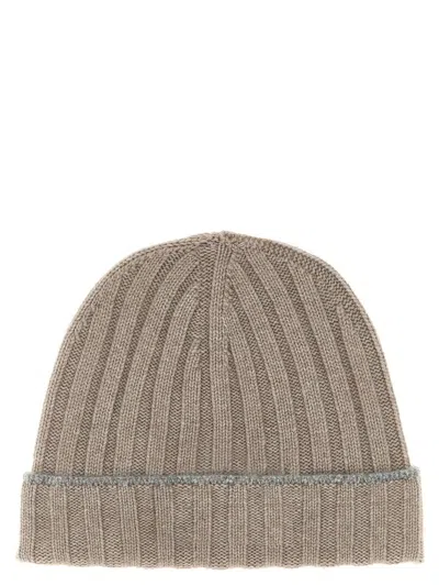 BRUNELLO CUCINELLI BRUNELLO CUCINELLI CASHMERE TURN-UP BEANIE