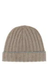 Brunello Cucinelli Cashmere Turn-up Beanie In Brown
