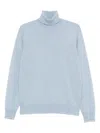 Brunello Cucinelli Cashmere Turtle Neck Jumper In Blue