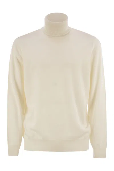 Brunello Cucinelli Cashmere Turtle-neck Jumper In Neutral