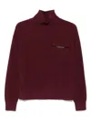 Brunello Cucinelli Cashmere Turtle-neck Jumper In Burgundy