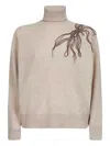 Brunello Cucinelli Cashmere Turtle Neck Jumper In Neutral