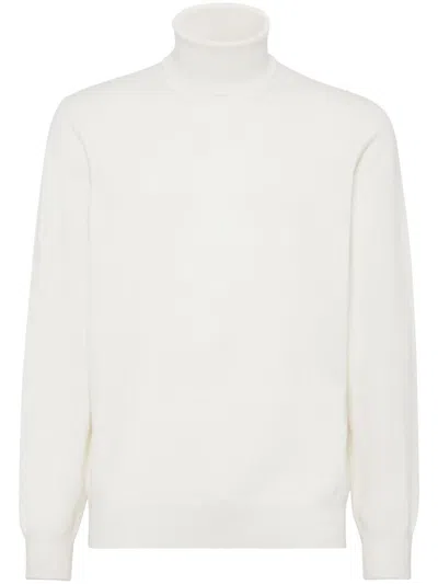 Brunello Cucinelli Cashmere Turtle-neck Jumper In Neutral