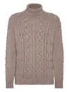 Brunello Cucinelli Men Cashmere Turtle-neck Sweater In Neutral