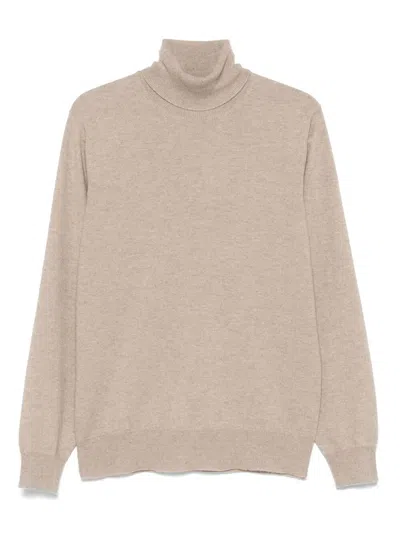 Brunello Cucinelli Cashmere Turtle-neck Sweater In Neutral