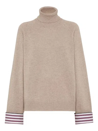BRUNELLO CUCINELLI BRUNELLO CUCINELLI CASHMERE TURTLE-NECK SWEATER