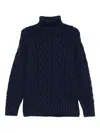 Brunello Cucinelli Men Cashmere Turtle-neck Sweater In Blue