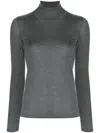 Brunello Cucinelli Luxe Cashmere Silk Turtleneck Sweater In Gray