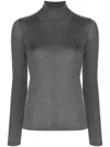 Brunello Cucinelli Cashmere Silk Blend Roll Neck Sweater In Multi