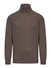 Brunello Cucinelli Turtleneck Cashmere Sweater In Brown