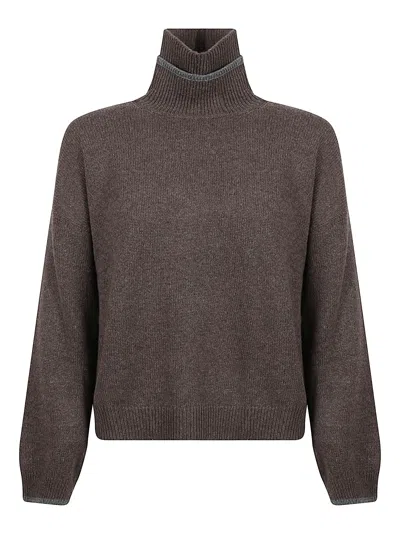 Brunello Cucinelli Cashmere Turtleneck In Brown