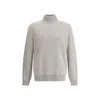 Brunello Cucinelli Cashmere Turtleneck Sweater In Neutral