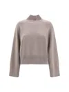 Brunello Cucinelli Women Cashmere Turtleneck Sweater In Gray