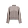 Brunello Cucinelli Cashmere Turtleneck Sweater In Gray