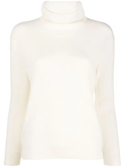 Brunello Cucinelli Cashmere Turtleneck Sweater In White