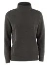 Brunello Cucinelli Women's Cashmere Turtleneck Sweater In Anthracite