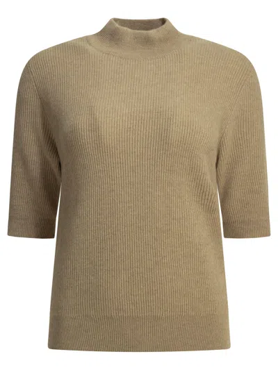 Brunello Cucinelli Cashmere Turtleneck Sweater In Brown