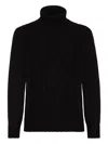 Brunello Cucinelli Cable-knit Cashmere Turtleneck Sweater In Black